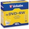 Verbatim 10PK DVD+RW 4.7GB 4X BRANDED SURFACE JC, 10PK 94839 - alternate 1